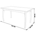 Ver imagem 2 de Mesa Sala de Jantar e Cozinha Kessie 180cm com Tampo de Vidro Preto/Imbuía - Gran Belo