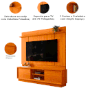 Ver imagem 2 de Estante Home Theater para TV até 75" 2 Portas Senna Cinamomo