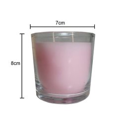 Vela Perfumada No Copo De Vidro 265ml Com Aroma De Rosas - 4 Vela Perfumada No Copo De Vidro 265ml Com Aroma De Rosas - 4