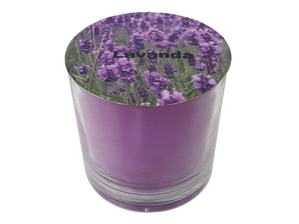 Vela Perfumada No Copo De Vidro 265ml Com Aroma De Lavanda