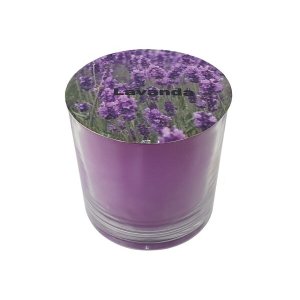 Vela Perfumada No Copo De Vidro 265ml Com Aroma De Lavanda