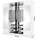 Ver imagem 4 de Closet Alfavile 2 Portas com Espelho Rústico/preto Chess - Henn