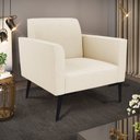 Ver imagem 2 de Kit 2 Poltronas Pés Villach Marisa Linho Bege A19 D03 - D'Rossi