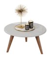Ver imagem 1 de Mesa De Centro Tati Branco Pé Palito Tripe Tampo 52cm MDF