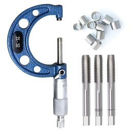 Kit Micrômetro 25-50 + Macho M14 X 2 + Helicoil M14 X 1,25 - 1