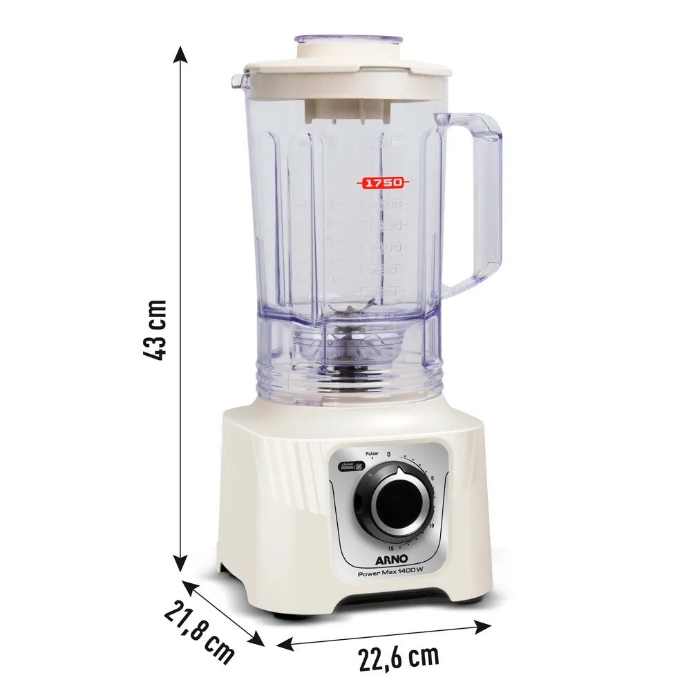 Liquidificador Arno Power Max Comfort Ln64 15 Velocidades 1400w - 6