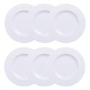 Ver imagem 1 de Jogo 6 Pratos de Sobremesa Branco Pratinho Porcelana 21cm