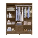 Ver imagem 6 de Guarda Roupa de Casal 5 Portas com Espelho 2 Gavetas Assis - Moval