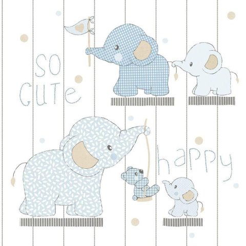 Papel de Parede Mondo Baby Elephant 13021 - Rolo 10m X 0,53m