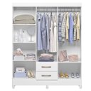 Ver imagem 6 de Guarda Roupa Casal 5 Portas com Espelho 2 Gavetas Assis - Moval