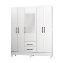 Ver imagem 7 de Guarda Roupa Casal 5 Portas com Espelho 2 Gavetas Assis - Moval