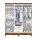 Ver imagem 6 de Guarda Roupa de Casal 5 Portas com Espelho 2 Gavetas Assis - Moval