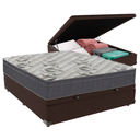 Ver imagem 1 de Cama Box Baú Casal Marrom e Colchão Airtech 100 D33 Ortobom