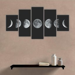 Quadros Decorativos Mdf Fases da Lua Sala Quarto - 2 Quadros Decorativos Mdf Fases da Lua Sala Quarto - 2