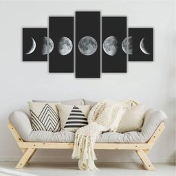 Quadros Decorativos Mdf Fases da Lua Sala Quarto - 5 Quadros Decorativos Mdf Fases da Lua Sala Quarto - 5
