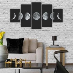 Quadros Decorativos Mdf Fases da Lua Sala Quarto - 3 Quadros Decorativos Mdf Fases da Lua Sala Quarto - 3