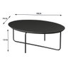 Mesa de Centro Viena Oval 90 x 70cm Pé Preto:Cinamomo - 3