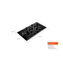 Ver imagem 3 de Cooktop 5 Bocas Brastemp Eclipse Collection com Quadrichama - Bdd86ap Bivolt