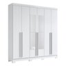 Guarda-Roupa Querubim com 6 Portas Branco / Textura OOL - 1