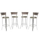 Ver imagem 1 de Banqueta Alta Bistrô em Alumínio, Fibra e Tecido Impermeável Tc Zanutto 4 Unidades Capuccino