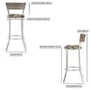 Ver imagem 2 de Banqueta Alta Bistrô em Alumínio, Fibra e Tecido Impermeável Tc Zanutto 4 Unidades Capuccino