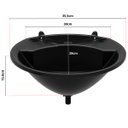 Ver imagem 6 de Pia Lavatório Banheiro 4L + Torneira Preta + Sifão Universal Sanfonado + Fita Veda Rosca