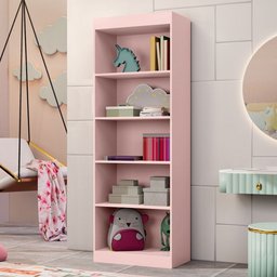 Estante para Livros Larissa 4 Prateleiras Rose - J&a Móveis - 2