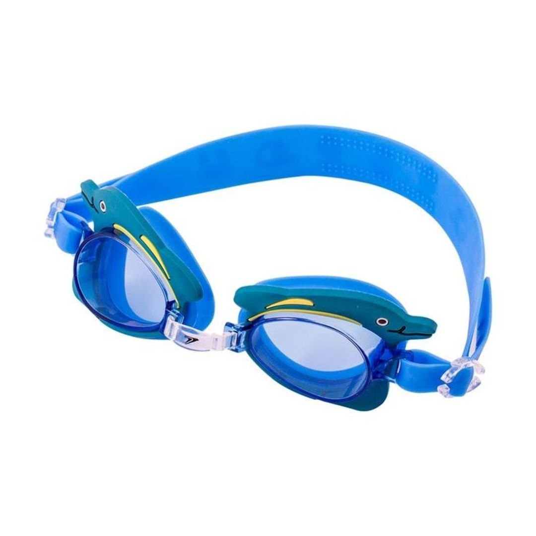 Kit Óculos + Touca + Protetor de Ouvido de Natação Infantil Poker Cartoons - Azul - 2