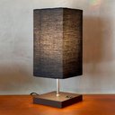 Ver imagem 1 de Abajur Luminaria de Mesa Quadrado e Interruptor Ref 49 Decoração Casa Sala Quarto Escritório Moveis