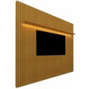 Ver imagem 1 de Painel para Tv 2.3 Ripado com Led Nobre Naturale - Gelius Móveis