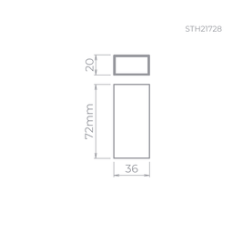 2,5w Wall Micro 1 Facho Aberto Balizador de Sobrepor Sth211728br30 Stella - 3