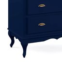 Ver imagem 2 de Cômoda de Madeira 4 Gavetas Pés Luis Xv 60816 Hannover - Azul Petróleo