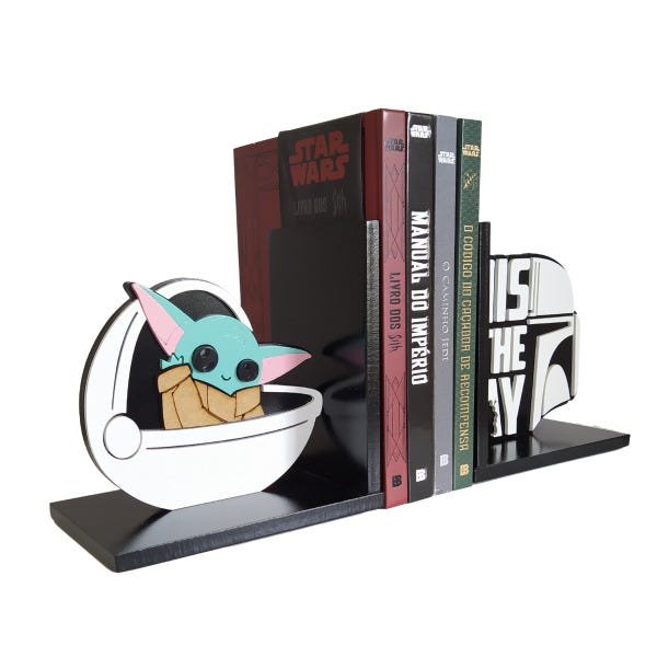 Aparador de Livros Baby Yoda Star Wars - Loja Happy Nerd