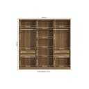 Ver imagem 3 de Guarda-roupa 6 Portas 4 Gavetas Kappesberg Adapt Nogueira/azul Profundo 237cm