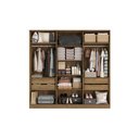 Ver imagem 2 de Guarda-roupa 6 Portas 4 Gavetas Kappesberg Adapt Nogueira/azul Profundo 237cm