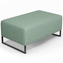 Ver imagem 6 de Kit 02 Puff Decorativo Sala de Estar Cléo 90cm Base de Ferro Preto W01 Linho Verde Menta - Lyam