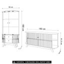 Ver imagem 4 de Cristaleira de Vidro Eva e Buffet Monica Z10 Off/cinamomo - Mpozenato