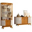 Ver imagem 1 de Cristaleira de Vidro Eva e Buffet Monica Z10 Off/cinamomo - Mpozenato