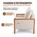 Ver imagem 4 de Poltrona Flow Decorativa com Mola Bonnel Espuma D28 - Bege