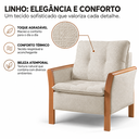 Ver imagem 6 de Poltrona Flow Decorativa com Mola Bonnel Espuma D28 - Bege