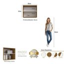 Ver mais imagens de Quarto Modulado 100% MDF 5 Peças Mesa de Cabeceira Esquerda 7 Portas e 2 Gavetas Integrato Freijó