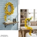 Ver imagem 5 de Pendente Hibisco Flor Trepadeira Artificial 110cm Decoração Amarelo