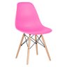 Kit 5 Cadeiras Charles Eames Eiffel Dsw - Base de Madeira Clara - Rosa Pink - 2