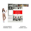 Ver imagem 2 de Cozinha Completa Lux Com Armário E Balcão 6 Portas 3 Gavetas