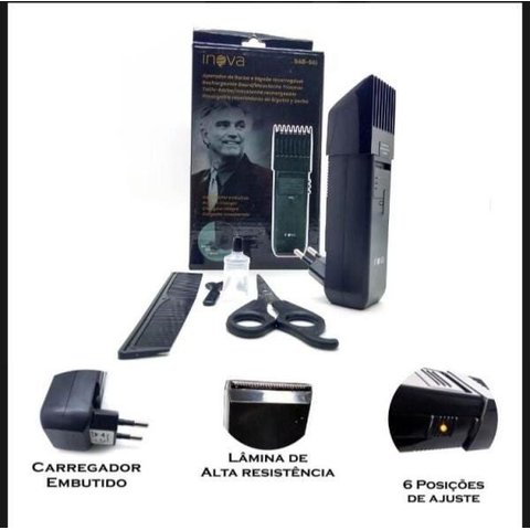 Maquina Profissional de Cortar Cabelo Aparar Barba Depilador