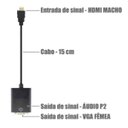 Ver imagem 3 de Cabo Adaptador Hdmi para Vga para Pc Tv Notebook Monitor