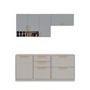 Ver imagem 1 de Cozinha Completa Itatiaia Essence 200cm Madeira Fendi/gris