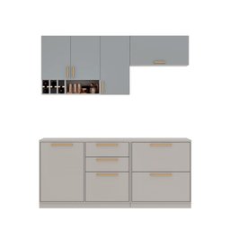 Cozinha Completa Itatiaia Essence 200cm Madeira Fendi/gris - 1