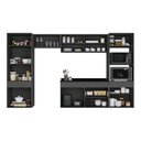 Ver imagem 5 de Armário de Cozinha Modulada Completa com Pia Suspensa 313cm Milano Multimóveis MCR2404 Grafite/