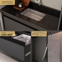 Ver imagem 3 de Armário de Cozinha Modulada Completa com Pia Suspensa 313cm Milano Multimóveis MCR2404 Grafite/